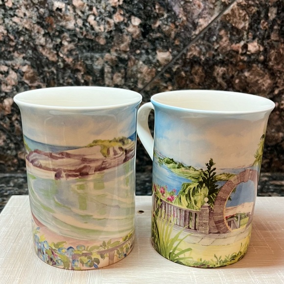 Carole Holding Studios Bermuda Mugs in Fine Bone China set of 4 - Picture 4 of 16